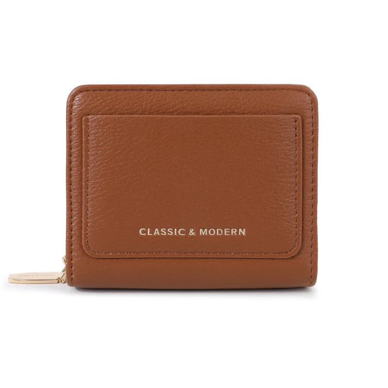 Hot Selling Classic Modern Short Wallet Zipper Closure Multi Card Slot Slim Lightweight Portable Ladies Daily Coin Purse