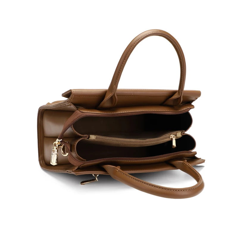 Custom Designer Bag Women PU Leather Bag Luxury Guangzhou Factory Wholesale with Gold Hardware for Elegant Daily Outing