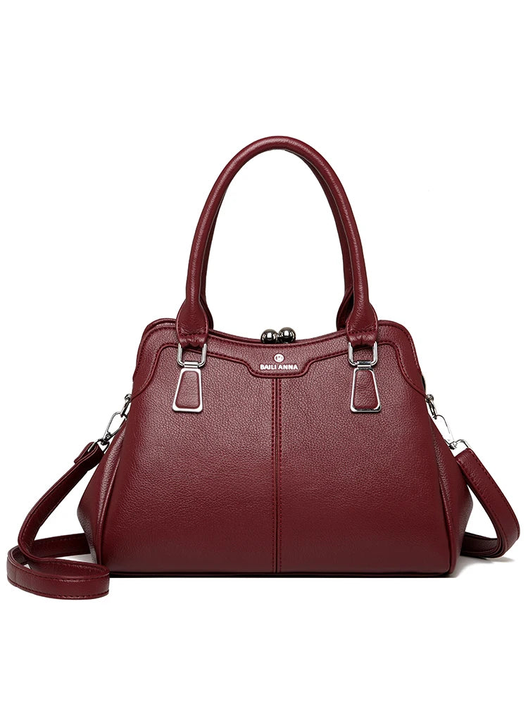 New High-End PU Fashion Women's Casual Tote Crossbody Bag with Zipper Closure Versatile Daily Use