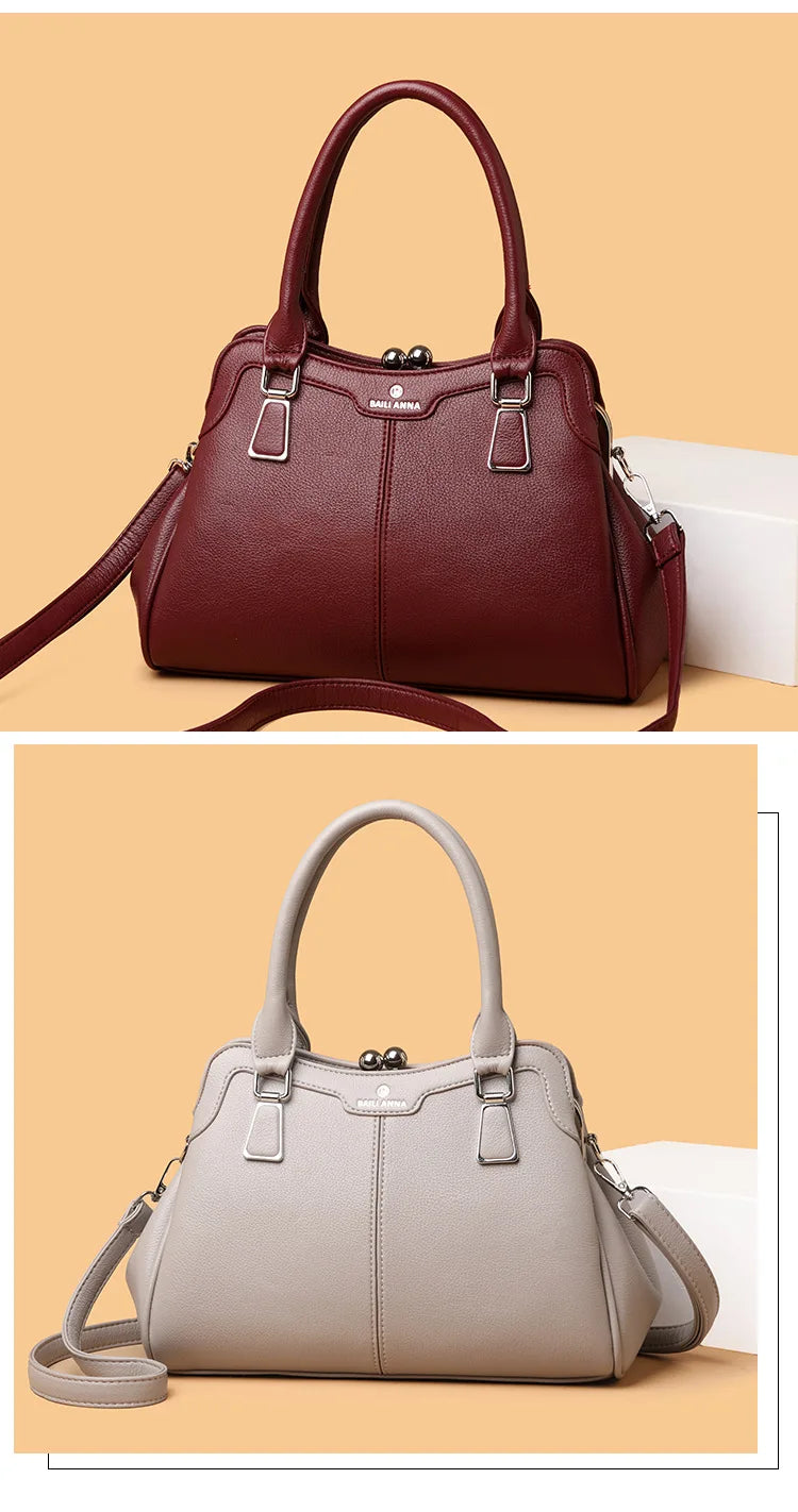 New High-End PU Fashion Women's Casual Tote Crossbody Bag with Zipper Closure Versatile Daily Use