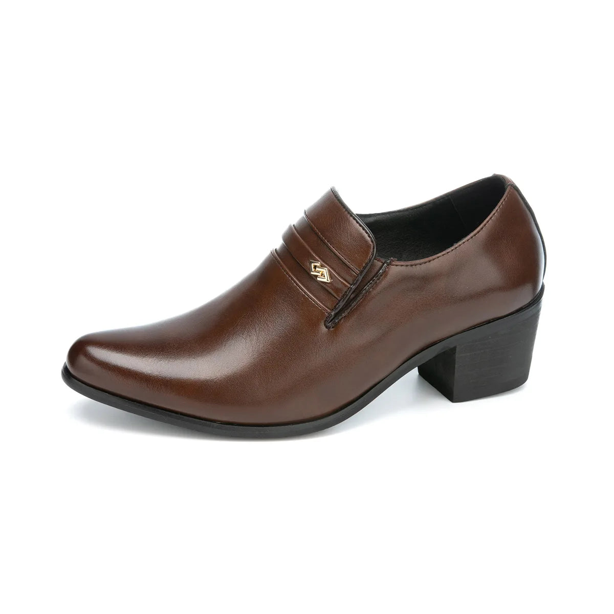 New High Heel Casual Shoes for Men Fashion Leather Latin Dance Shoes 38-46 Big Size Export High Quality Slip-on Dress Shoes