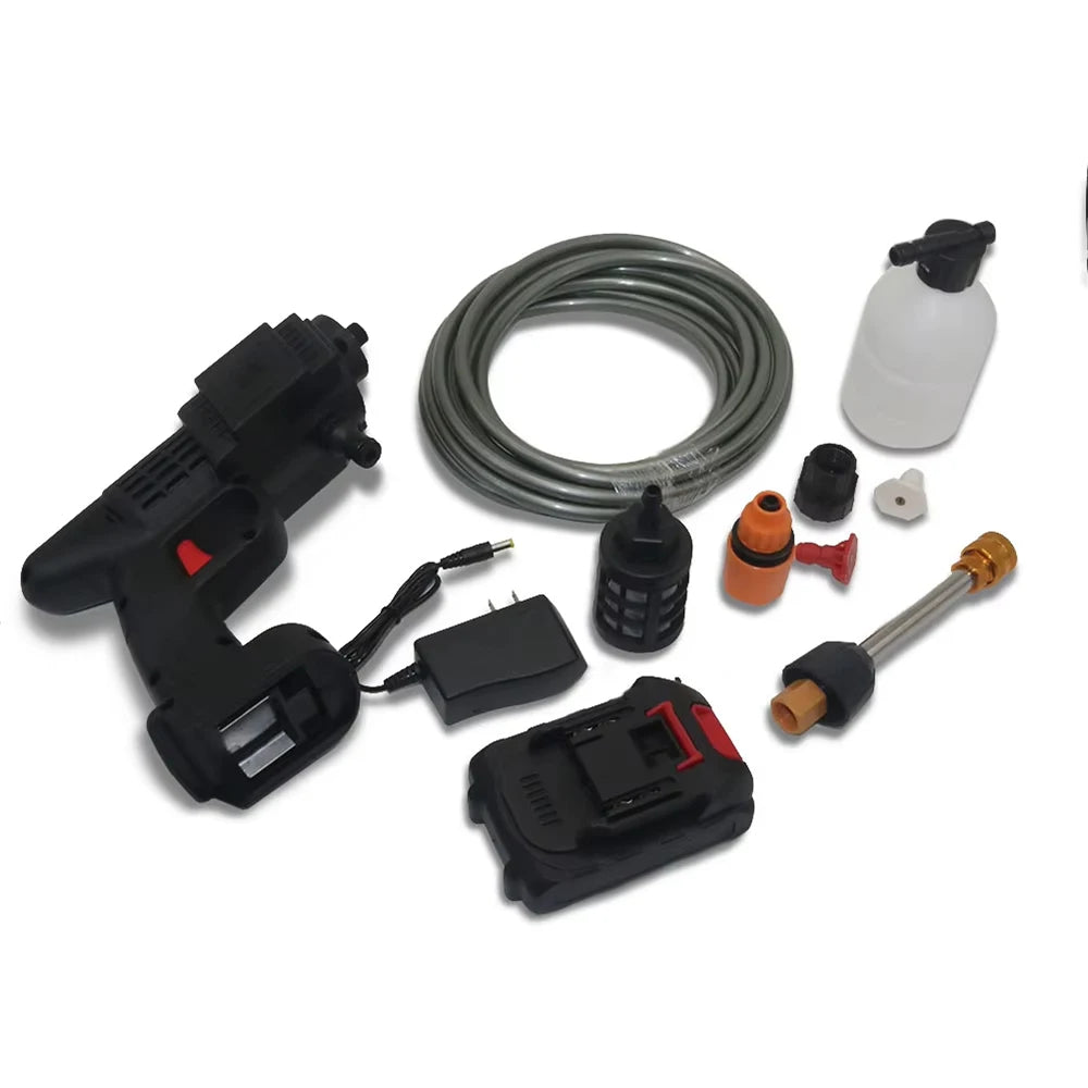 Car Washing Gun Set High Voltage Wireless Portable Car Cleaning Gun Shaped Cleaning Tool Kit Pressure Car Washing