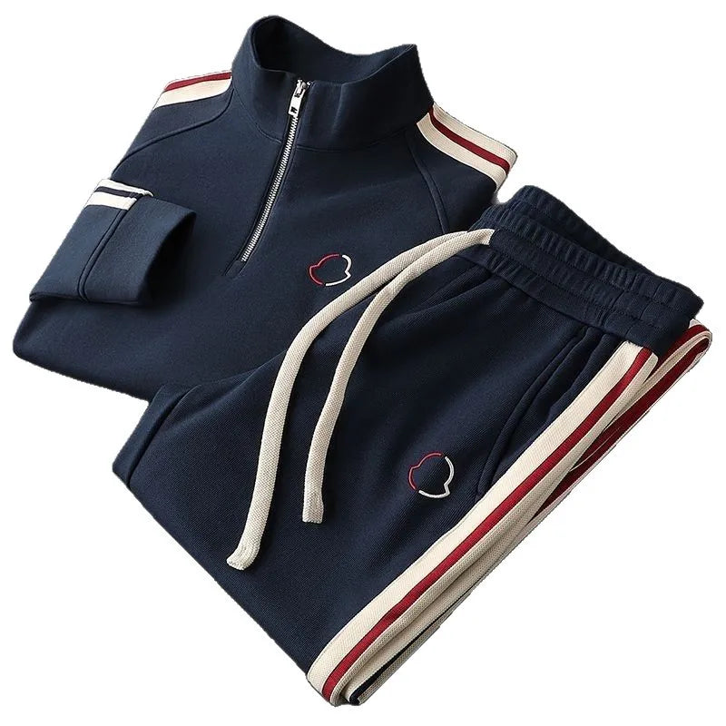Men's High-quality Breathable Long Sleeved Zipper Jacket Embroidered logo Autumn Casual Sportswear Youth