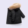 New Children Winter Down Jacket Boy Clothes Thick Warm Hooded Coat Kids Parka Real Fur Teen Clothing Outerwear Snowsuit 2-12 Yrs