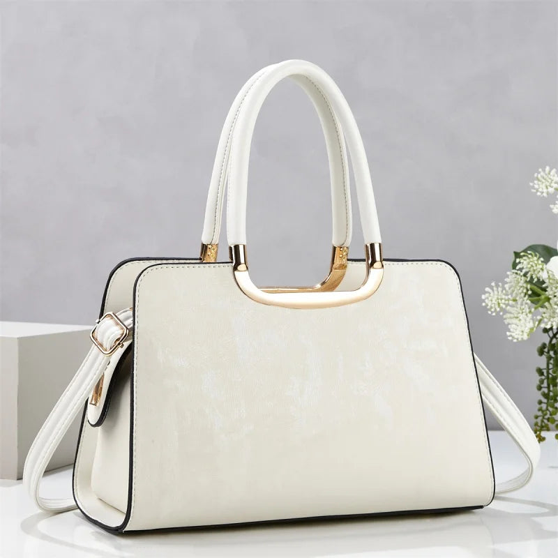 Women hand bag 2026 New Arrival Luxury PU Waterproof Durable Large Capacity Solid Color Fashion Tote Bag for Women Daily Use Bags for Women
