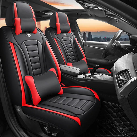 car seat cover New Nappa Leather Cushion Car Seat Cover for Five Seats, Winter Seat Cover, Leather Seat Cover