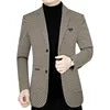 New Spring Men's Business Casual Single-Breasted Coat Jacket for Middle-Aged