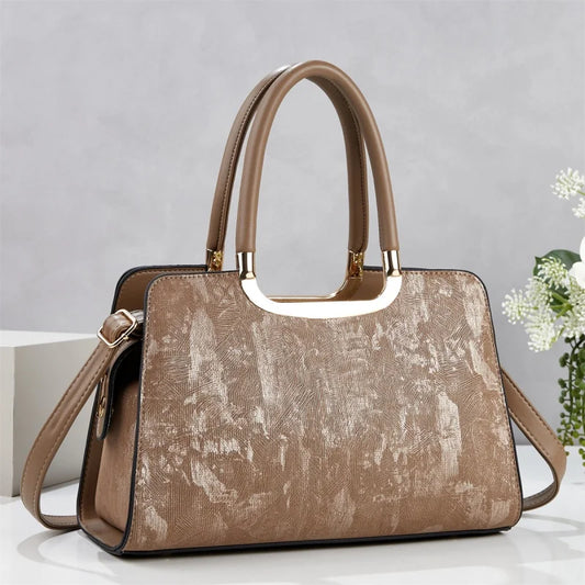 Women hand bag 2026 New Arrival Luxury PU Waterproof Durable Large Capacity Solid Color Fashion Tote Bag for Women Daily Use Bags for Women