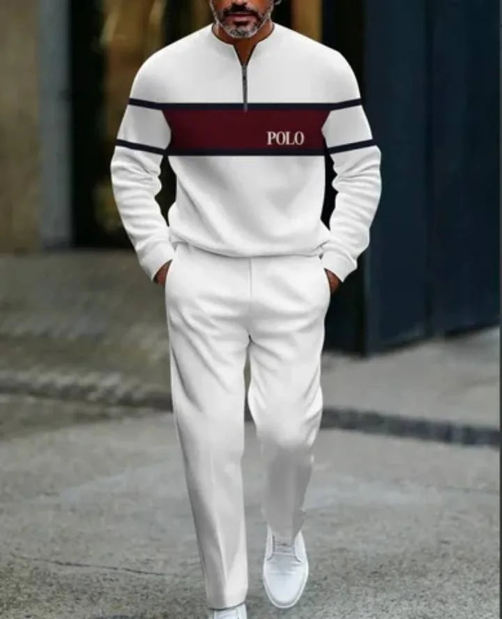 Luxury Men's Trendy Design Clothes Custom Fashionable Knitted Casual Versatile Sportswear Autumn and Winter Man Set Clothes