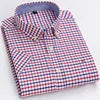 Men's Casual Cotton Linen Knitted Yarn Dyed Short-Sleeved Shirt New Generation Summer Collection Breathable Sweat-Absorbent