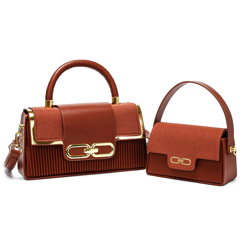 Women hand bag Elegant New Design Banquet Bag Striped Decoration Shoulder Bag for Women Fashion Two Piece Set Ladies Handbag