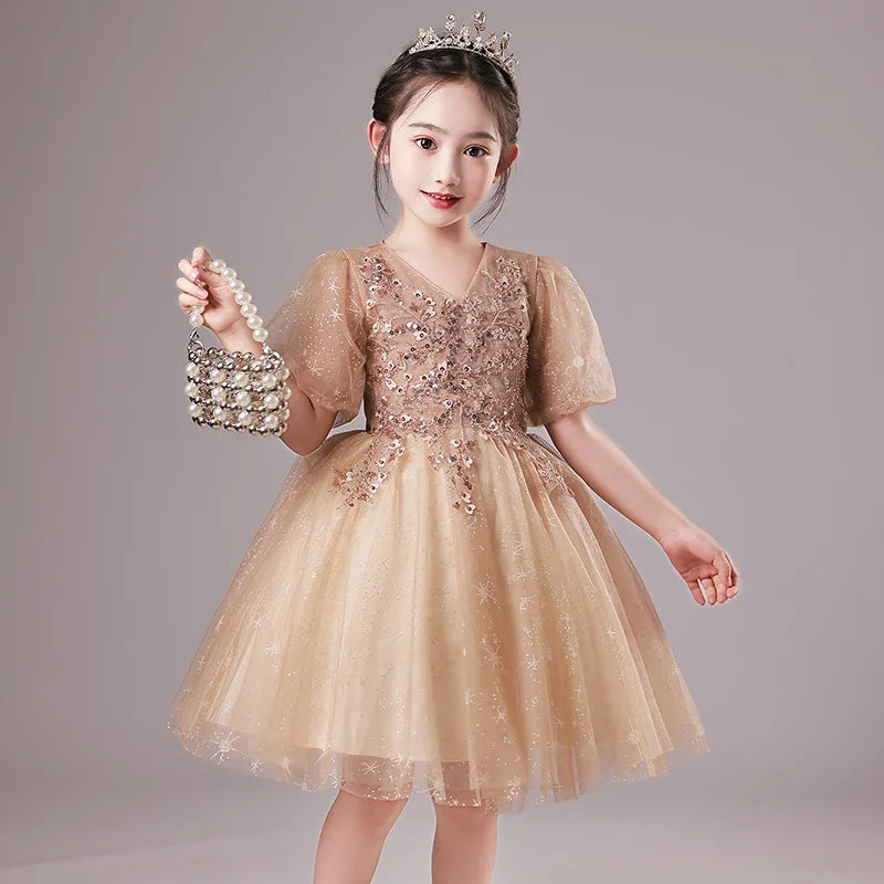 Elegant Princess Summer Children Evening Party Kids Dresses for Girls Wedding Dress Vestidos