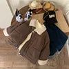 2022 Autumn Winter Infant Baby Boys Thicken Outwears Cotton Padded Coat Casual Solid Clothes Fleece Toddler Winter Jacket