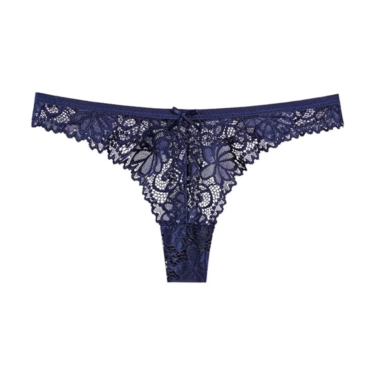 New Breathable Low Waist Sexy Lace Thong Comfortable Cotton Crotch Women's Underwe