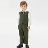 Kids Outdoor Fashion Clothes Sets Autumn Winter Long Shirt with Pants Luxury Children Boys Gentleman Clothes Sets