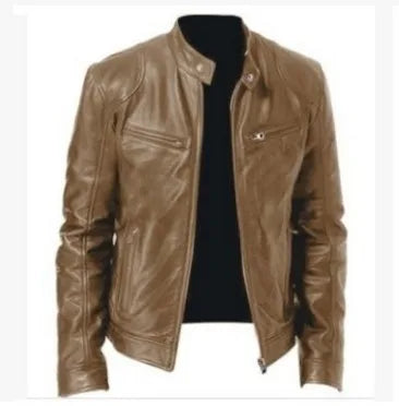 2021 Winter Fashion Motorcycle Leather Oversized Jacket Men Slim Fit Pu Leather Waterproof Warm Black studded Leather Jacket