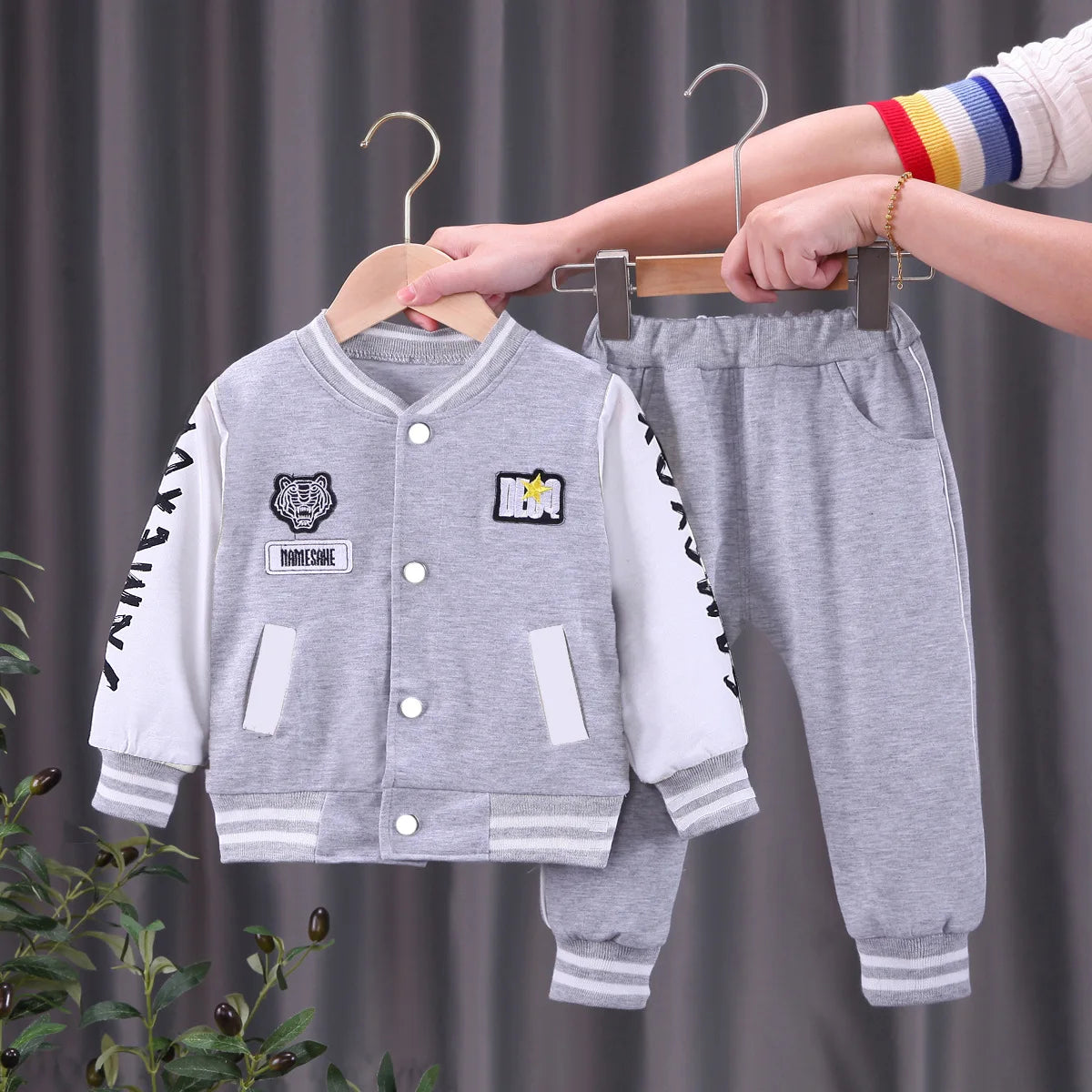 Kids Outfits Tracksuits Baby Sports Set Unisex 4-5 Years 2-Piece Polyester/Cotton Casual Letter Pattern Autumn Clothing Sets