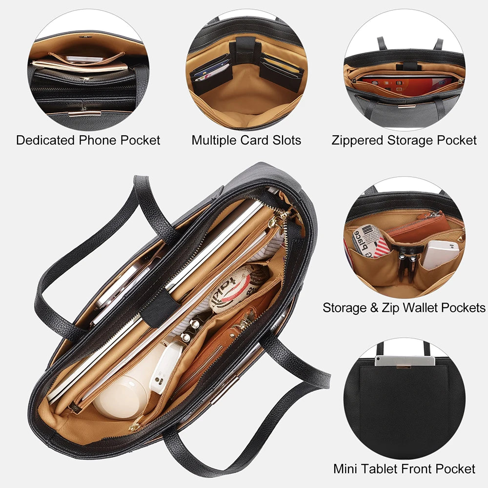 Factory Wholesale Customizable Women's Genuine Leather Open Top Tote Shoulder Bag-All Seasons Fashion Lady Handbag
