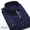Men's Printed Long Sleeved Slim Fit Plaid Versatile Casual Fashion Floral Shirts