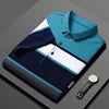 ANSZKTN Summer New High-quality Men's Striped Short Sleeve T-shirt Cotton Thin Style Business Lapel Polo Shirt