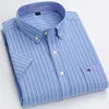 Men's Casual Cotton Linen Knitted Yarn Dyed Short-Sleeved Shirt New Generation Summer Collection Breathable Sweat-Absorbent