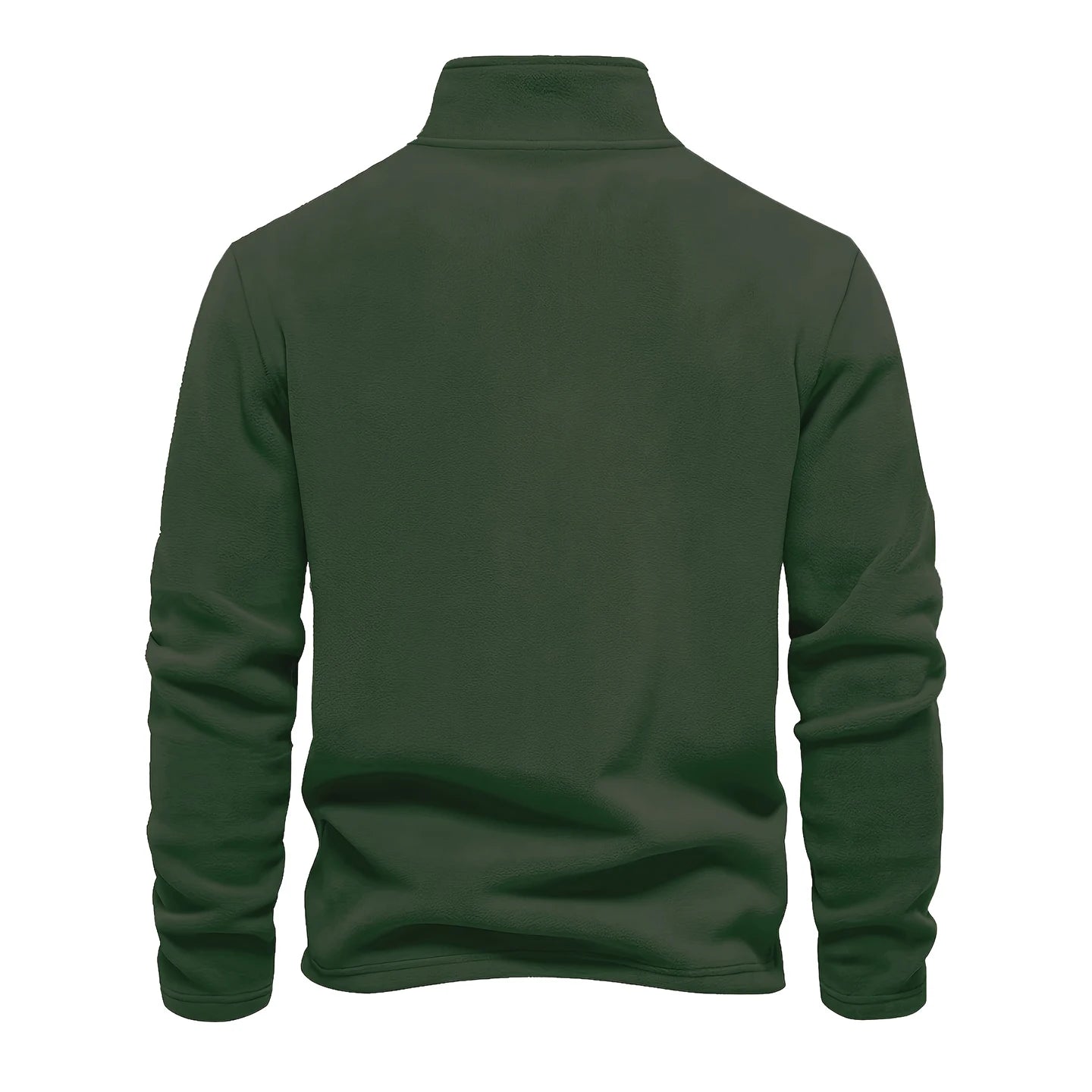 Men's Polyester Fleece Quarter-zip Top Patch Label Warm Autumn Casual Long-sleeved Shirt ODM Gradient Color Trendy Brand