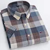 Men's Casual Cotton Linen Knitted Yarn Dyed Short-Sleeved Shirt New Generation Summer Collection Breathable Sweat-Absorbent