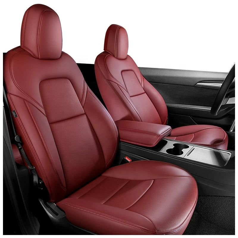 Car Seat cover Model 3/Y Nappa PU Leather All Weather Car Seat Protection Waterproof All Colors Car Seat Cover for Tesla Model 3/Y