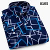 Men's Printed Long Sleeved Slim Fit Plaid Versatile Casual Fashion Floral Shirts