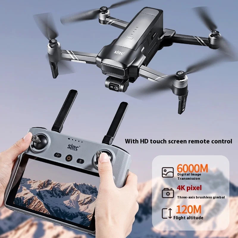 SJRC F22 S3 XR 4K GPS 5G Quadcopter with Screen Remote Control DRONES 3-Axis Gimbal 6KM Repeater FCC EIS HD Camera Drone
