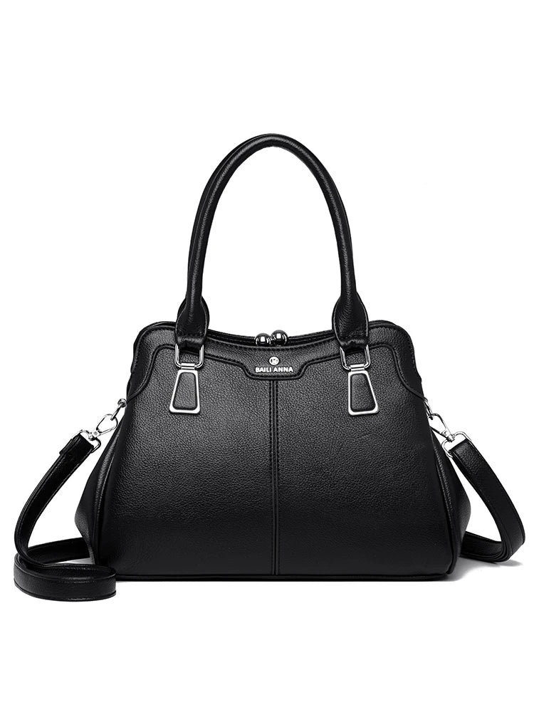 New High-End PU Fashion Women's Casual Tote Crossbody Bag with Zipper Closure Versatile Daily Use