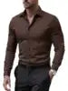 S-3XL Spring and Autumn Long Sleeved Shirt Business Suit Plus Size Long Sleeved Workwear Men's Work Shirt