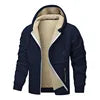 2025 Autumn Winter New Fleece Thick Warm Zipper Coat Hoodies Cardigan Hooded European Size Lamb Fleece Casual Hoodies Sweater