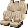 Custom Universal Luxury Napa Leather Car Seat Covers 3D Full Set PVC for Toyota for Rav4 Full Enclosure Vehicle Accessory