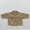 D301 Children's Coat Spring and Autumn New Korean Version of Retro Foreign Style Printed 100% Cotton Cardigan for Boys and Girls
