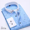 Men's Printed Long Sleeved Slim Fit Plaid Versatile Casual Fashion Floral Shirts