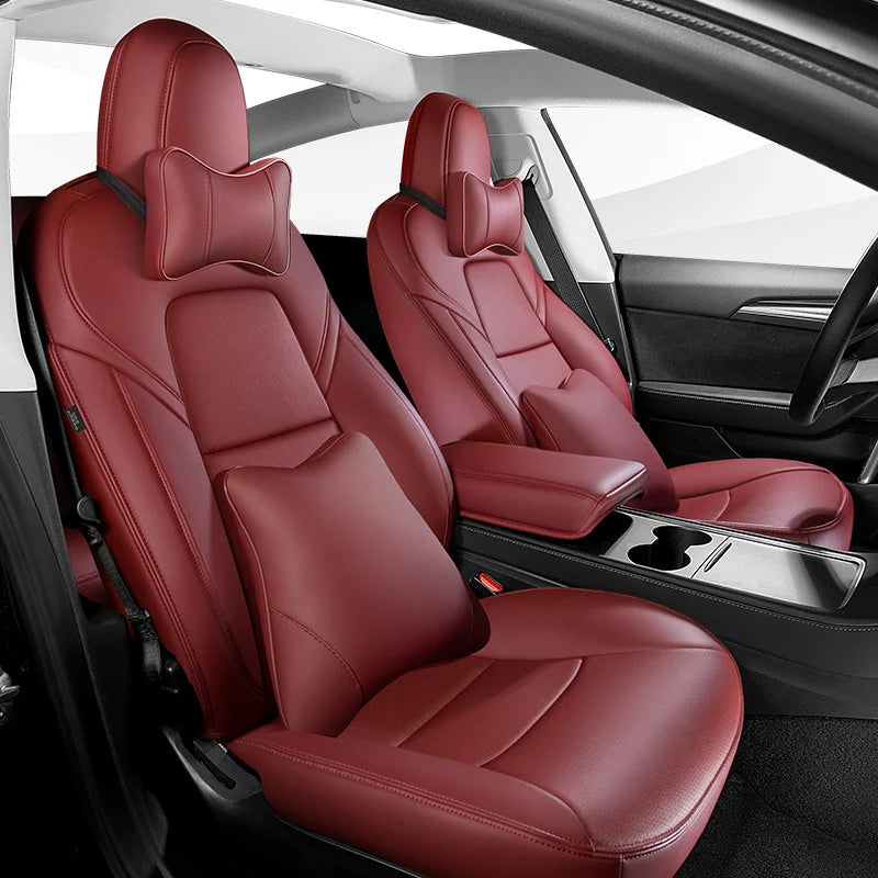 Customized Premium Nappa Leather New Car Interior Accessories Decoration Car Seat Covers for Tesla MODEL 3 MODEL Y