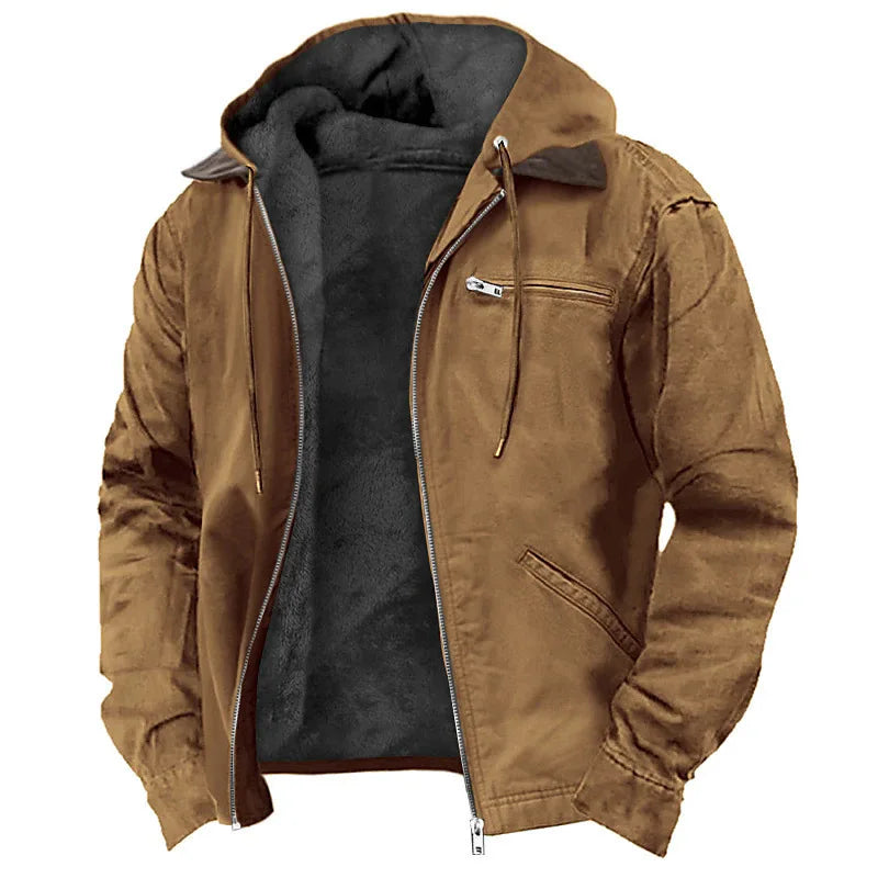 Best-selling High-quality Men's Insulated Thick Jacket for Autumn and Winter. Men's Windproof, Waterproof and Warm Zipper Jacket
