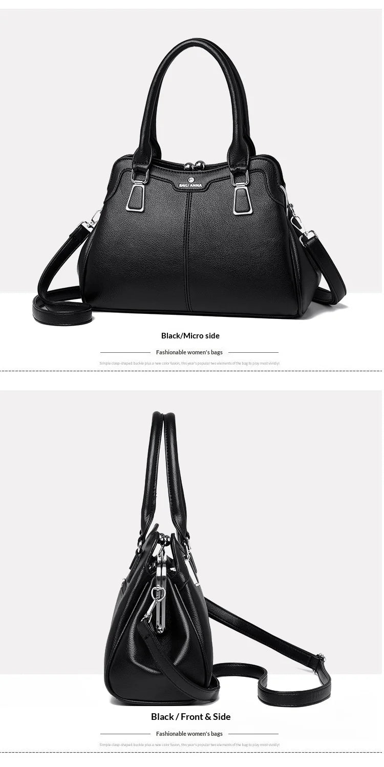 New High-End PU Fashion Women's Casual Tote Crossbody Bag with Zipper Closure Versatile Daily Use