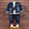 Wholesale Cowboy Baby Boy Clothes Fashionable Baby Boy Clothes Set Casual Boys Jeans Denim Suits 3 Pcs Sets