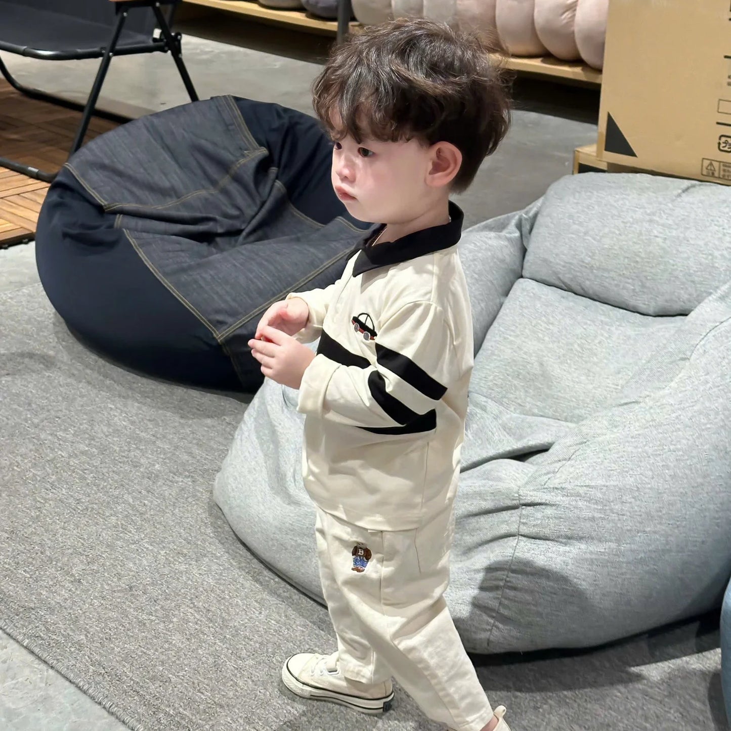 Hot Selling Kids Clothes Wholesale Winter Children's Cotton Casual Long Sleeve Polo Shirts Sport Solid Color Baby Boys Clothing