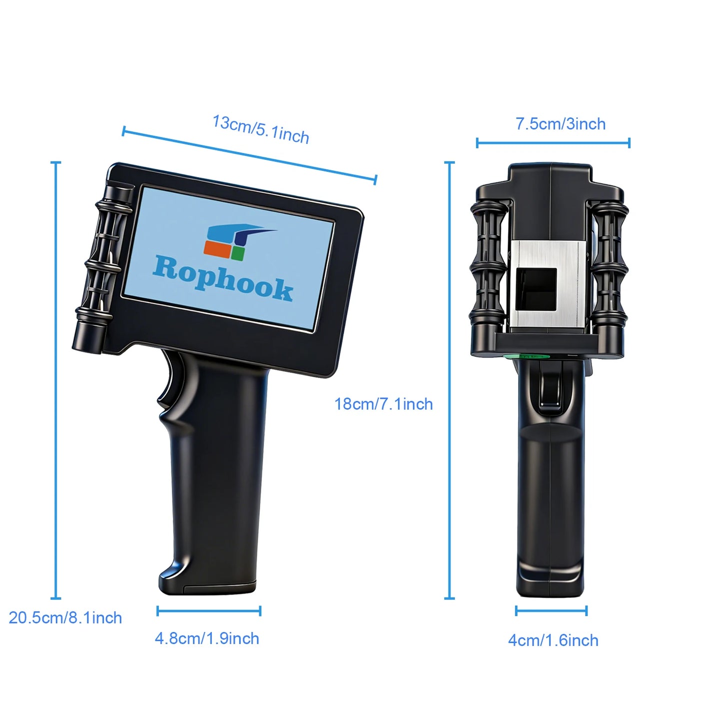 Handheld Inkjet Printer Portable Printer Gun Fast Dry 0.5 Inch Date QR Code Print on Anything Household Sealing Label Machine